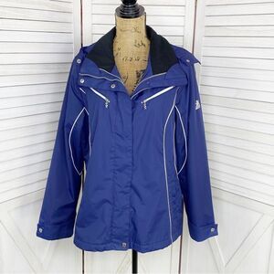 ZeroXPosur Coat Womens Medium Blue Soft Shell Winter Removable Hood Full Zip